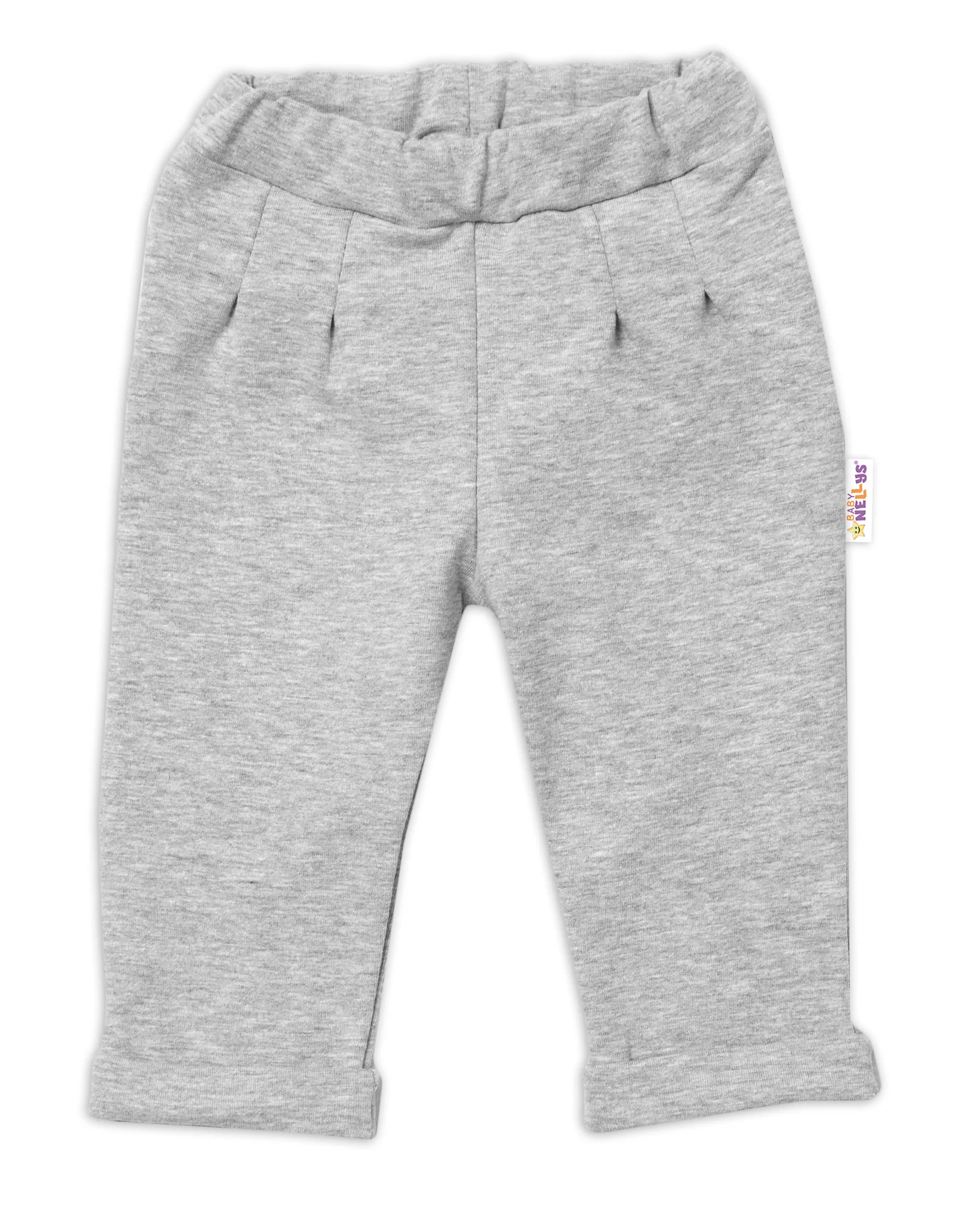 Baby Nellys Dětská tepláková souprava s volánkem SWEET LADY - růžová, šedá,