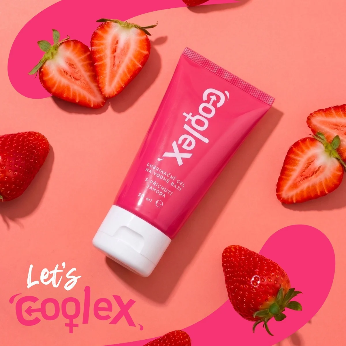 Coolex Lubrikační gel na vodní bázi jahoda 50 ml tuba