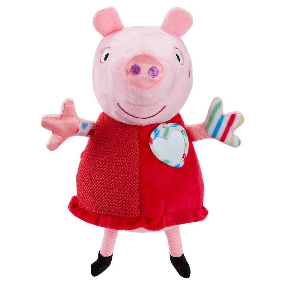 Peppa Pig Smyslová edukační hračka , plyšová, 12,5cm, červená