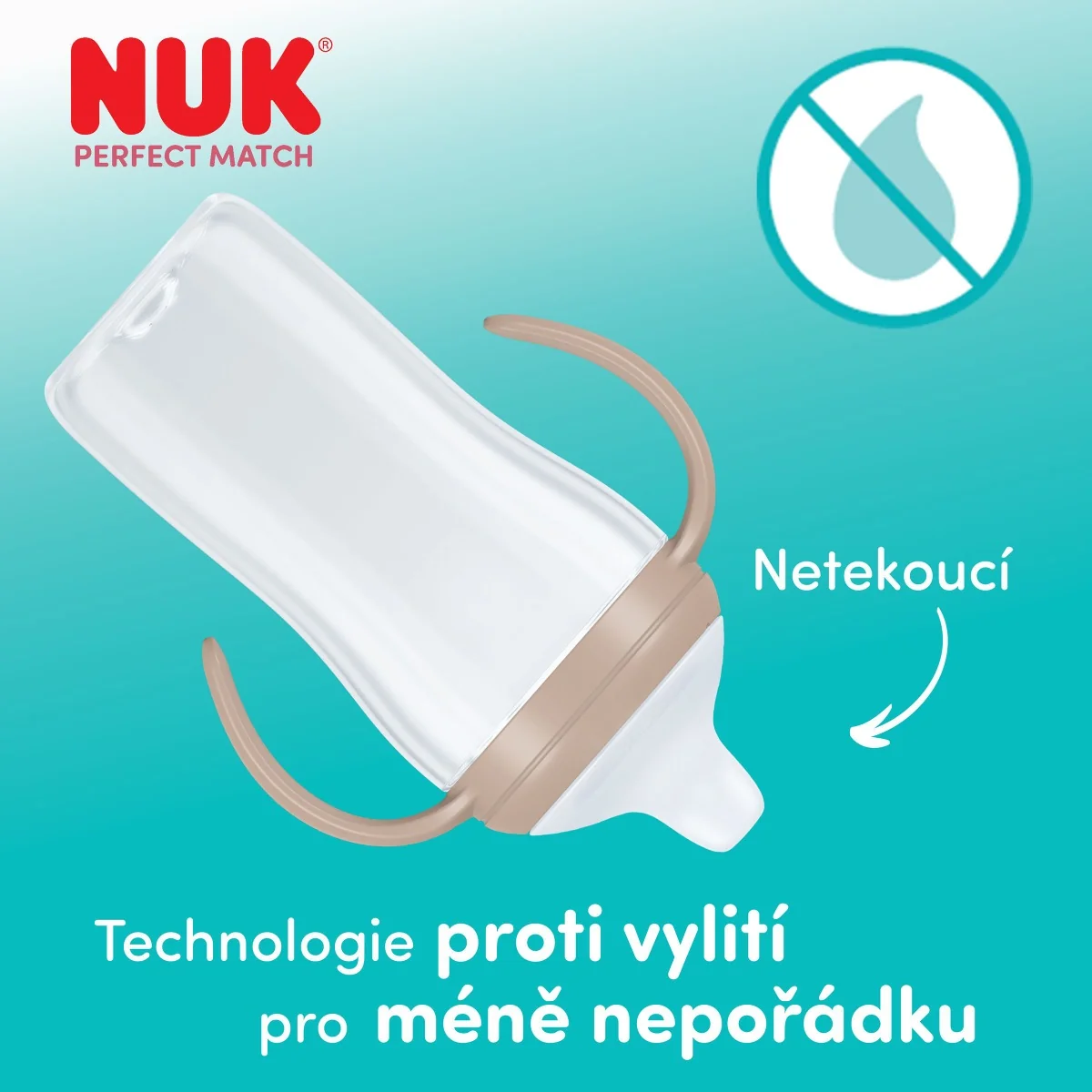NUK Perfect Match Láhev na učení 6m+ 260 ml 1 ks sheep