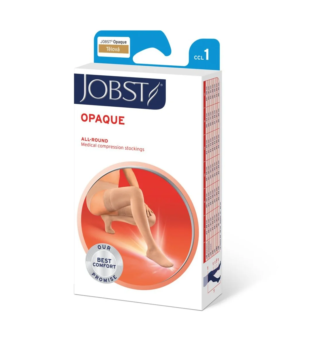 JOBST Opaque KT 1 Stehenní punčochy bez špice vel. III 1 pár tělové