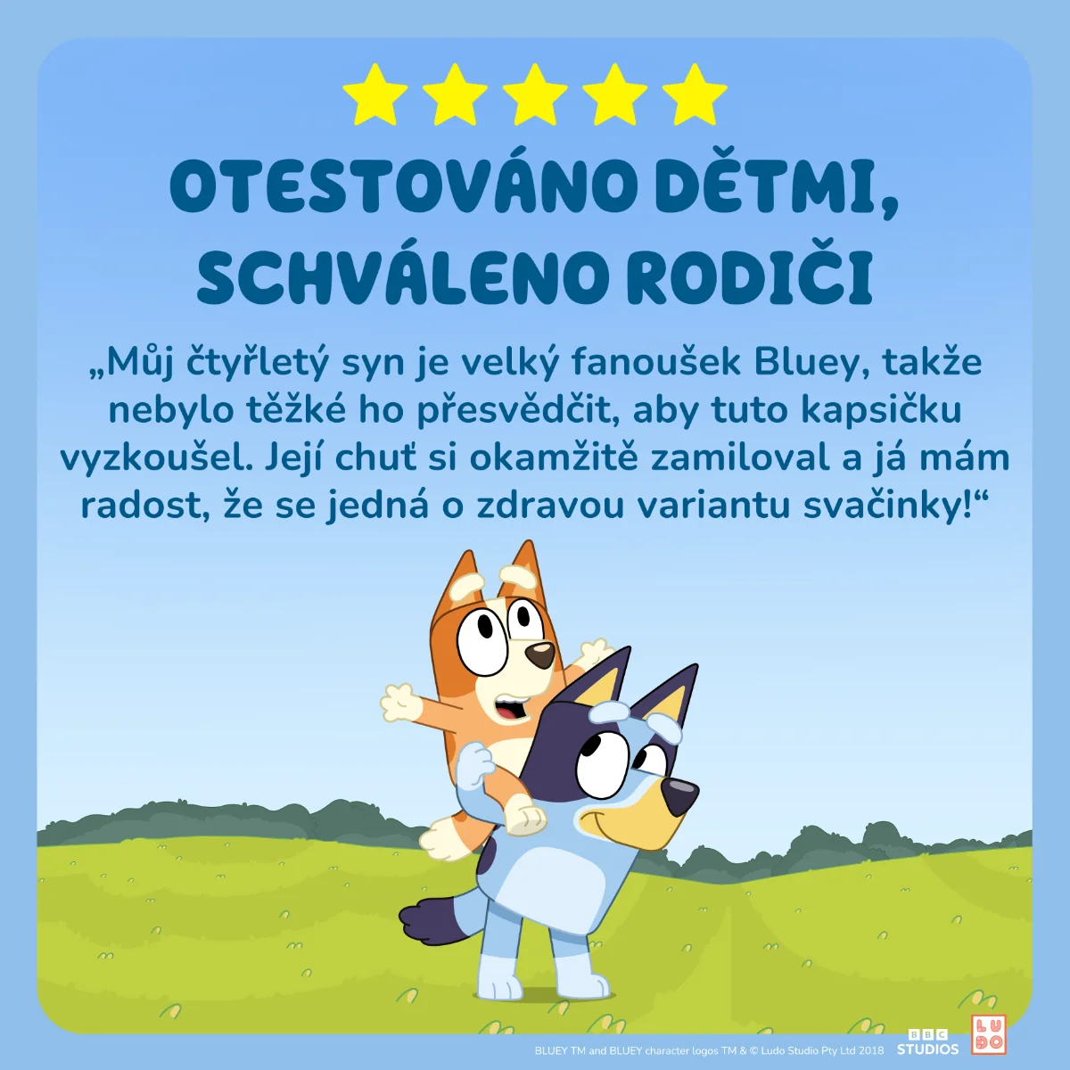 Goodies Bluey Banán, jahoda a jablko kapsička 100 g
