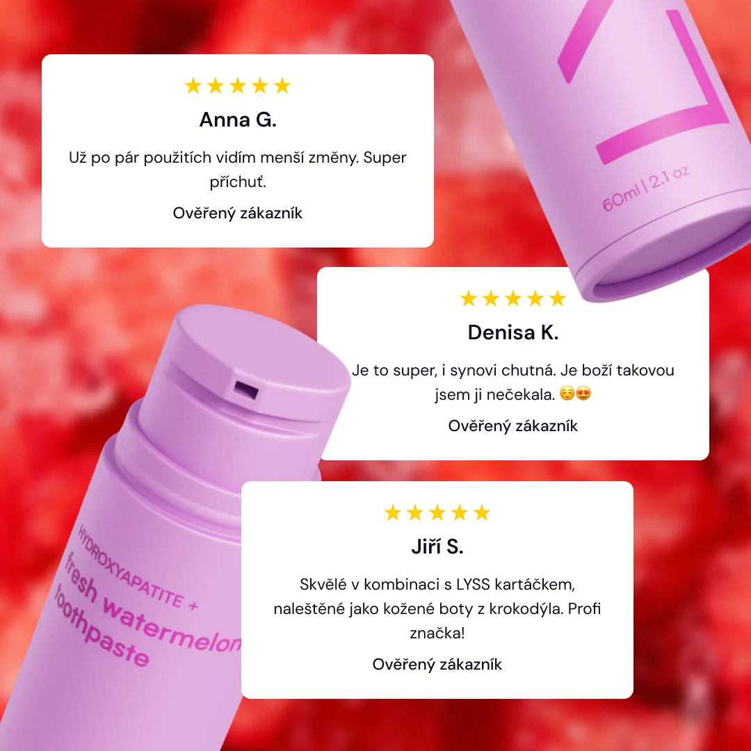 Lyss Melounová bělící zubní pasta bez fluoridu 60 ml