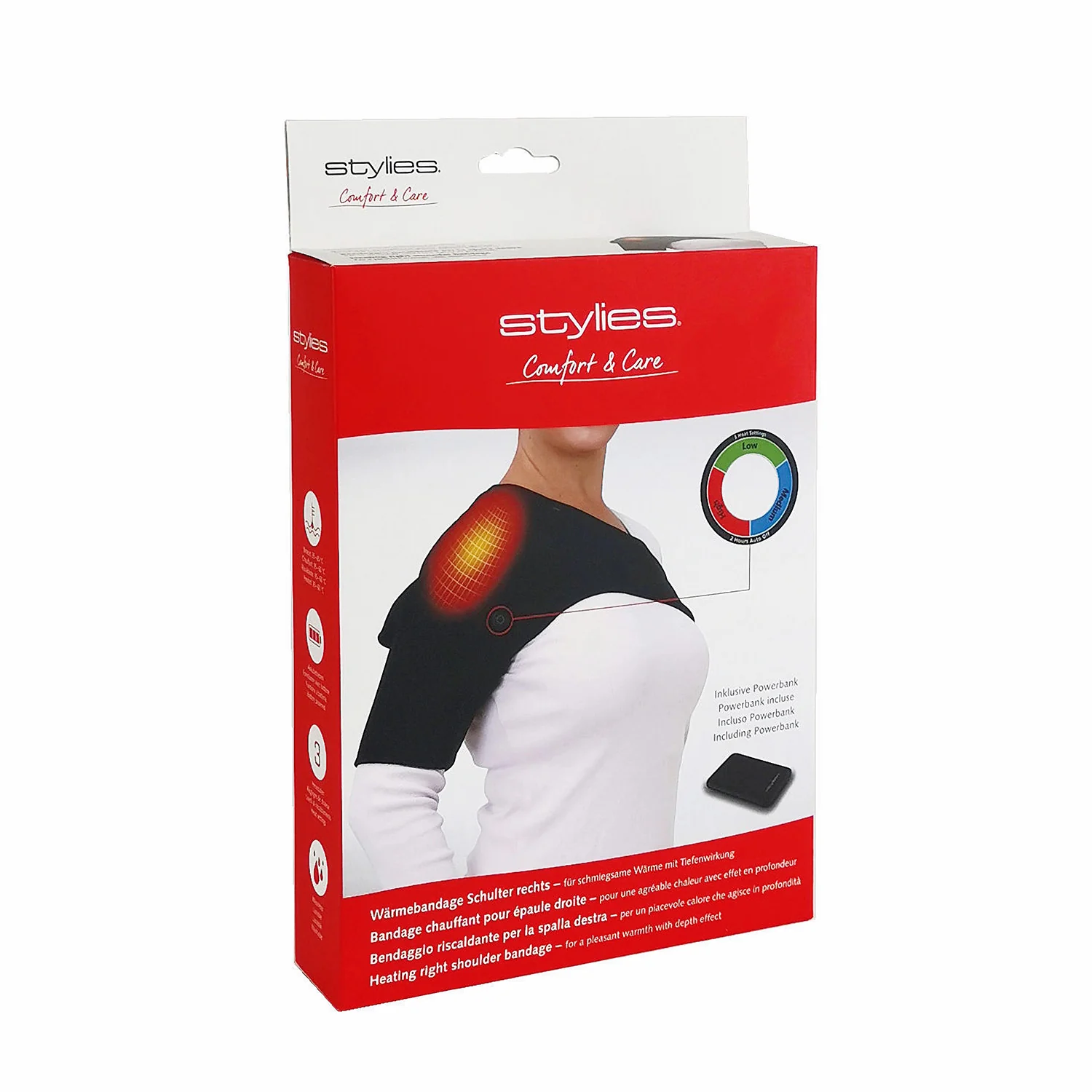 Stylies Nahřívací bandáž na pravé rameno Comfort & Care
