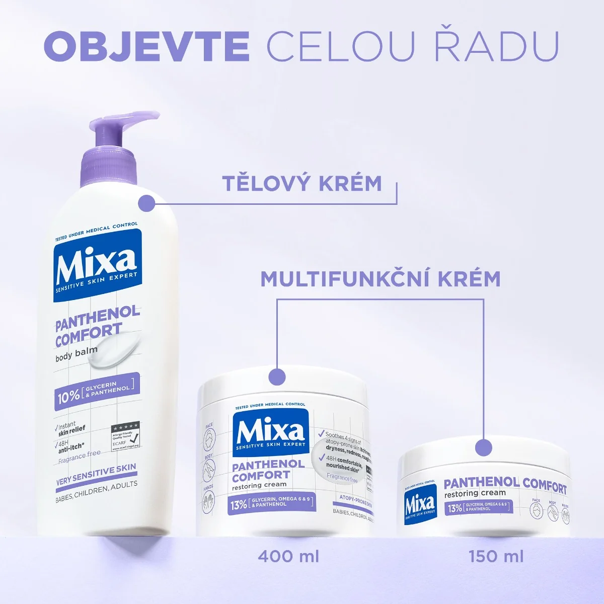 Mixa Panthenol Comfort Obnovující krém 150 ml