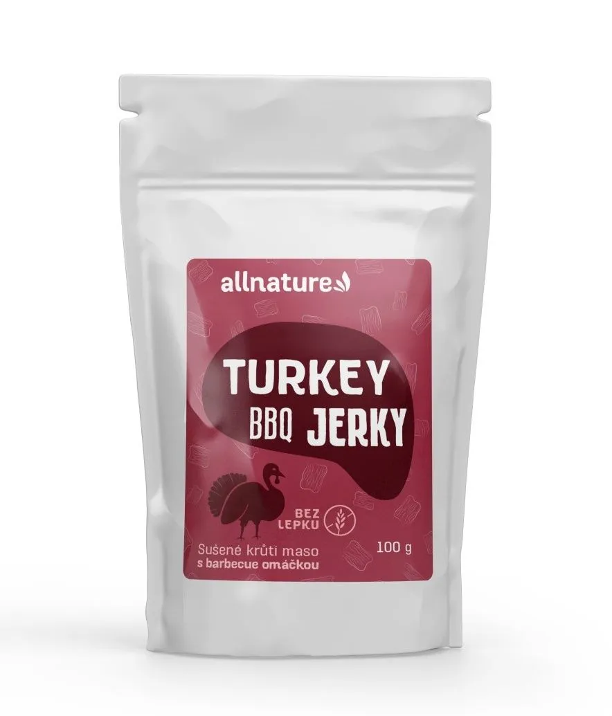 Allnature TURKEY BBQ Jerky sušené krůtí maso 100 g