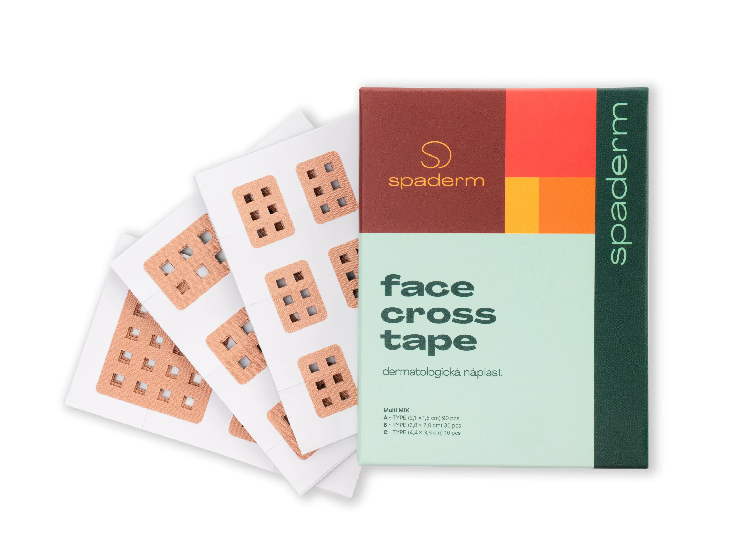 Spaderm Face Cross Tape mix 130 ks