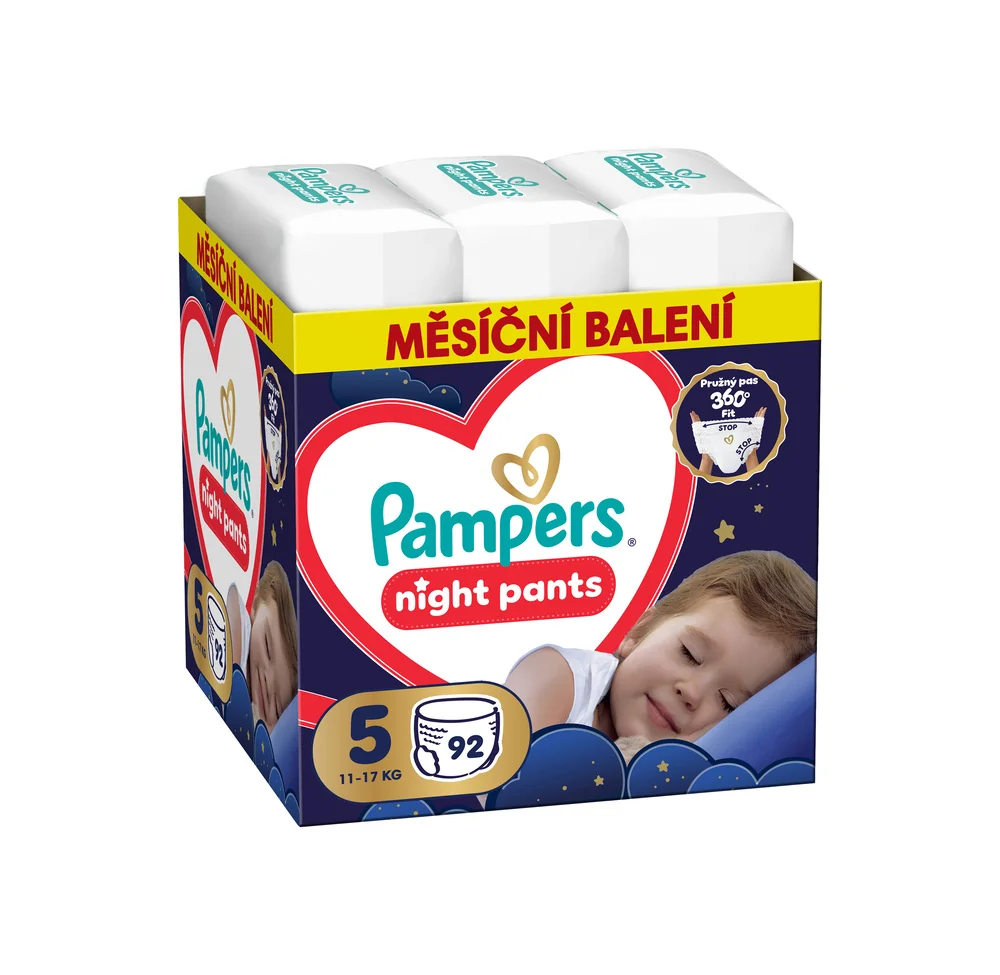 Pampers Night Pants vel. 5 11–17 kg dětské plenkové kalhotky 92 ks