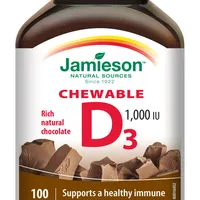 Jamieson Vitamín D3 1000 IU příchuť čokoláda