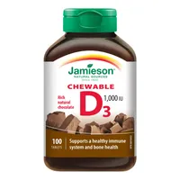 Jamieson Vitamín D3 1000 IU příchuť čokoláda