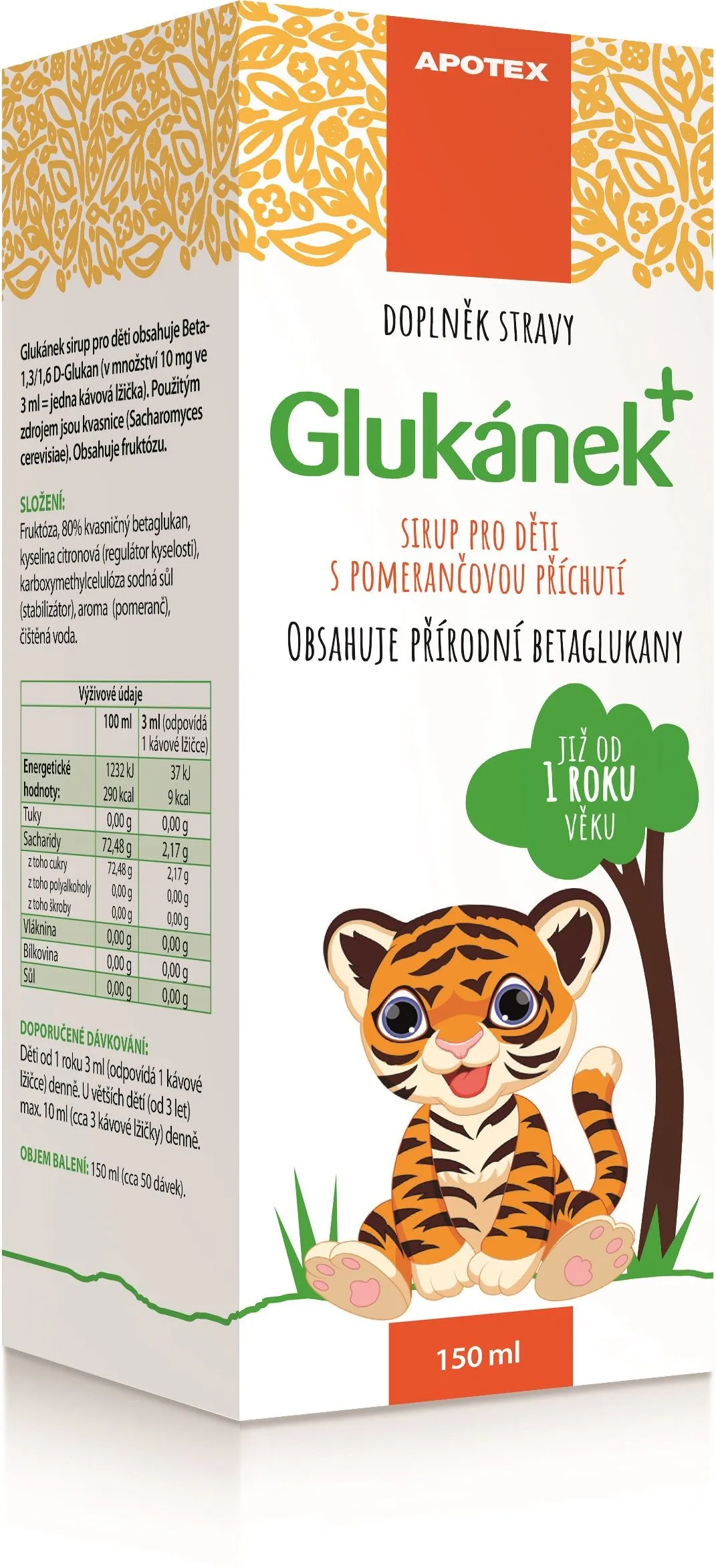 Glukánek sirup pro děti 150 ml