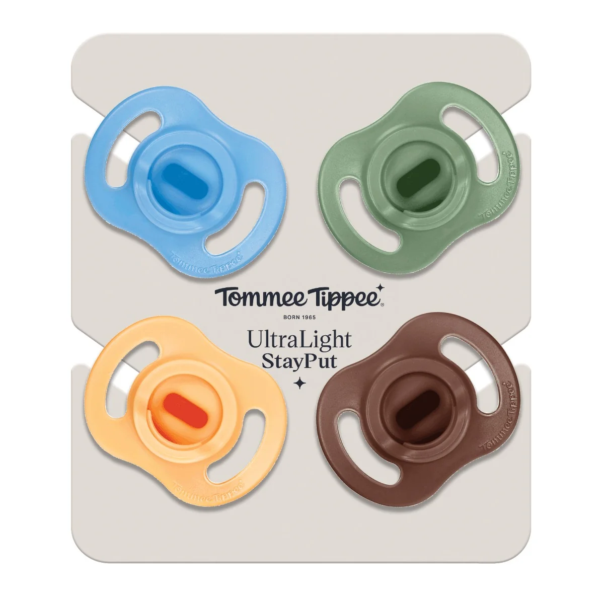 Tommee Tippee Ultra-light silikonový dudlík 18-36m, Boy 4 ks mix barev