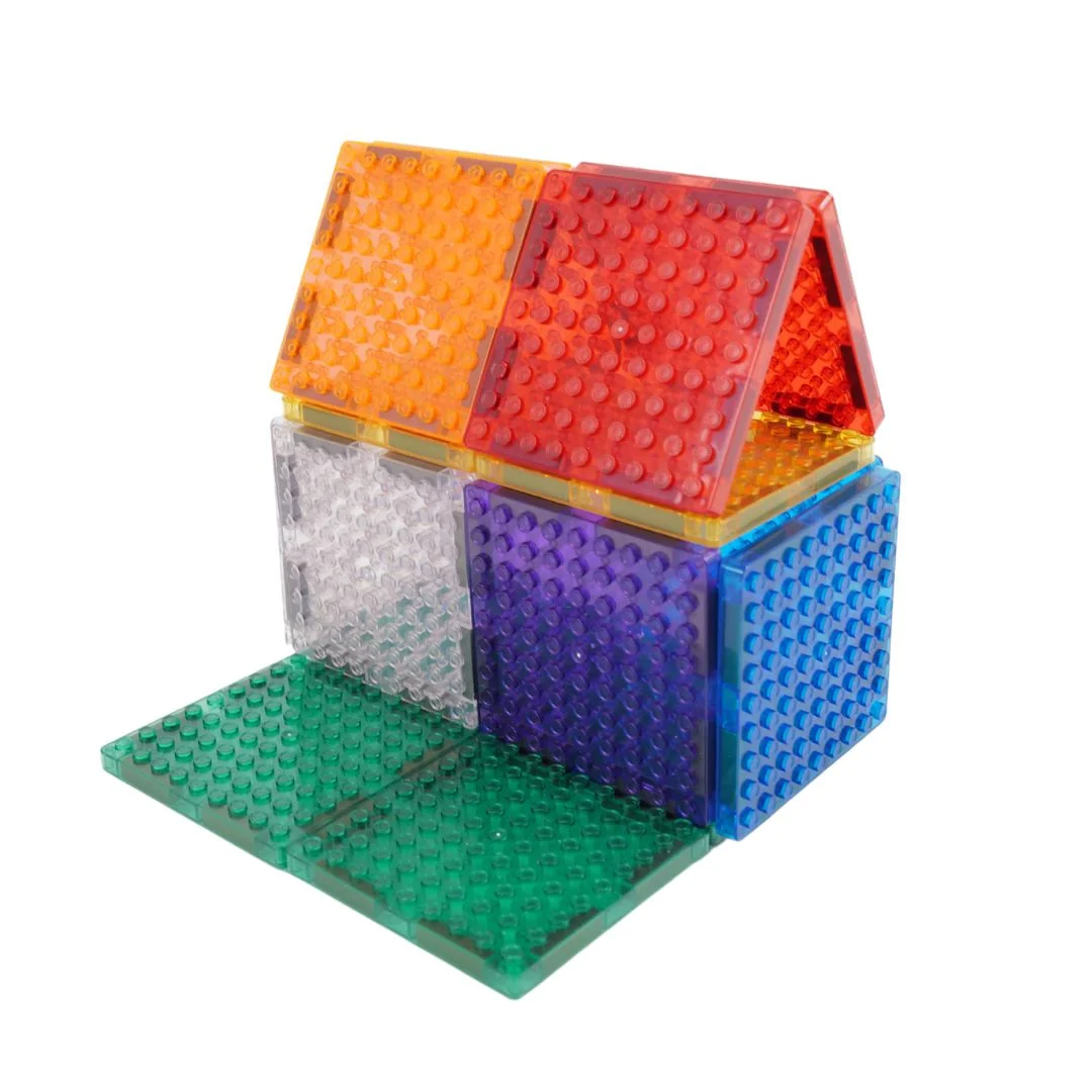 Cleverclixx Magnetická stavebnice Brick Tiles Pack Intense - 16 ks