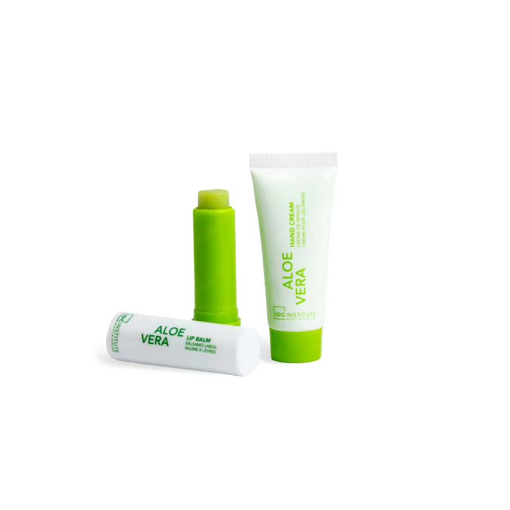 IDC Institute Aloe Vera DUO Balzám na rty a Krém na ruce 2 ks