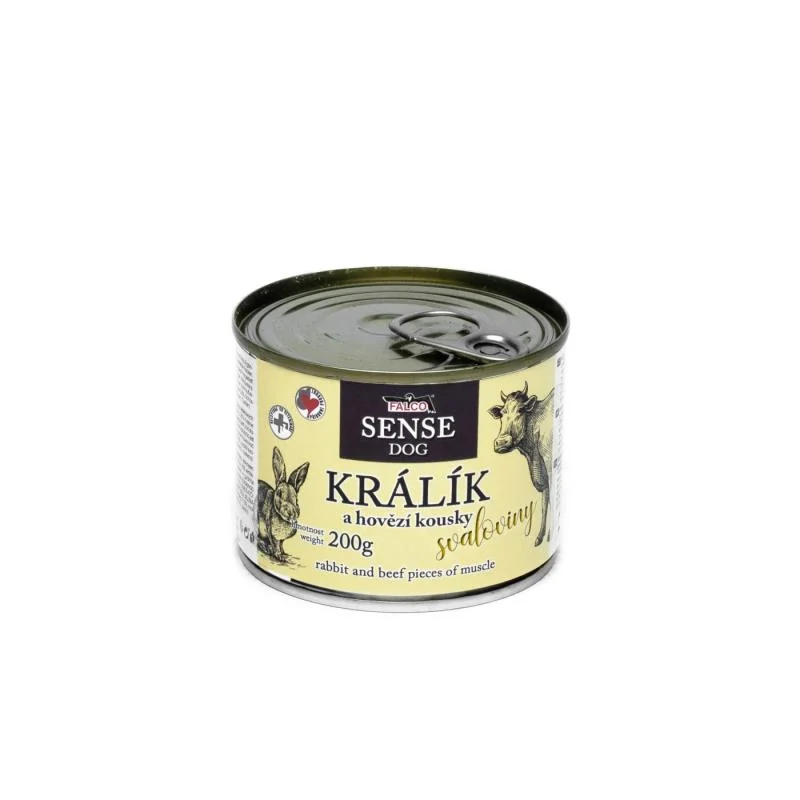 Sokol Falco SENSE DOG králík a hovězí 200g