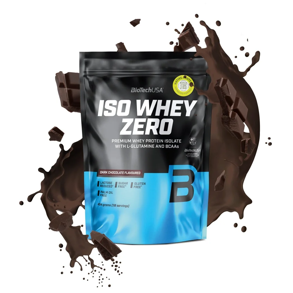 BioTech USA Iso Whey Zero tmavá čokoláda 454 g