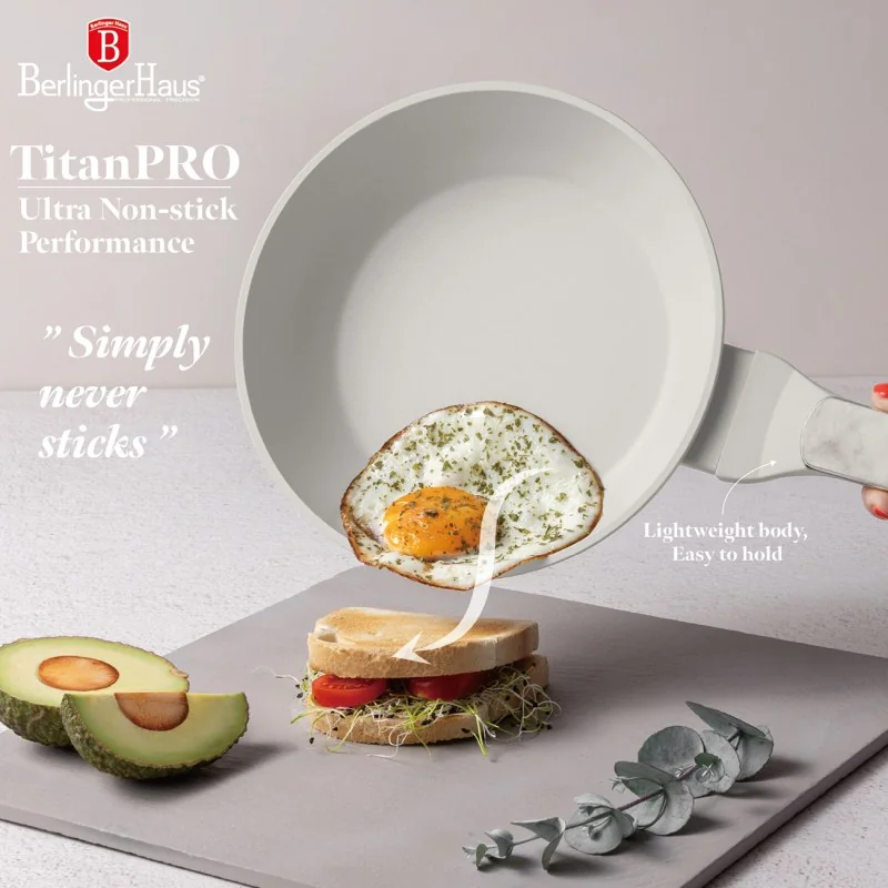 Berlingerhaus Sada nádobí s titanovým povrchem 10 ks Sahara Marble Collection