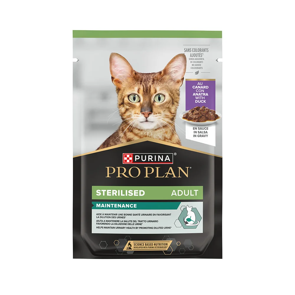 Purina PRO PLAN Sterilised Maintenance kachna ve šťávě kapsička pro kočky 85 g