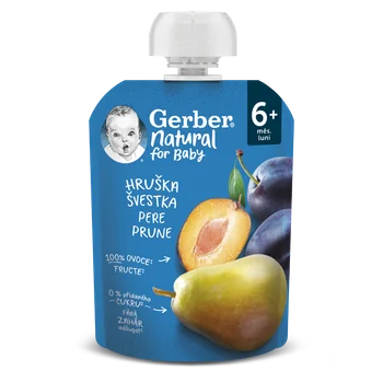Gerber Natural Kapsička Hruška/švestka 90 g