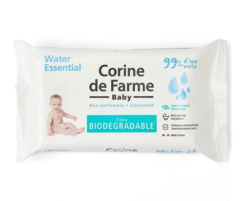 Corine de Farme Dětské vlhčené ubrousky 99 % vody 56 ks