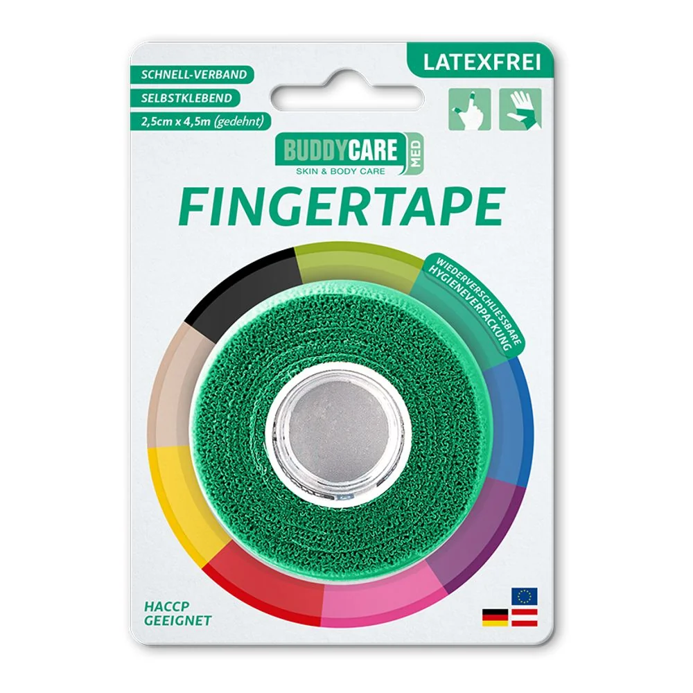 BUDDYCARE®MED Náplast na prsty 2,5 cm x 4,5 m zelená