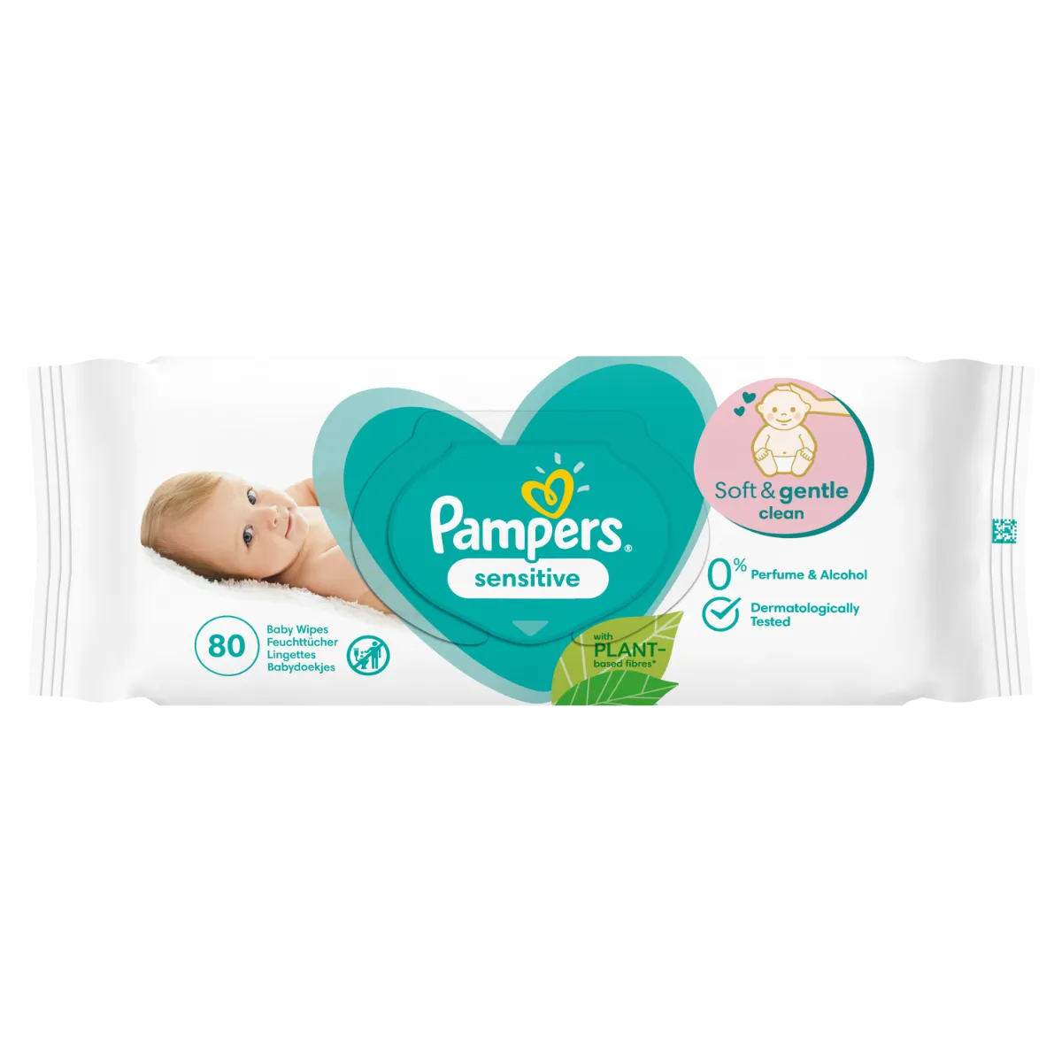 Pampers Sensitive vlhčené ubrousky 15x80 ks