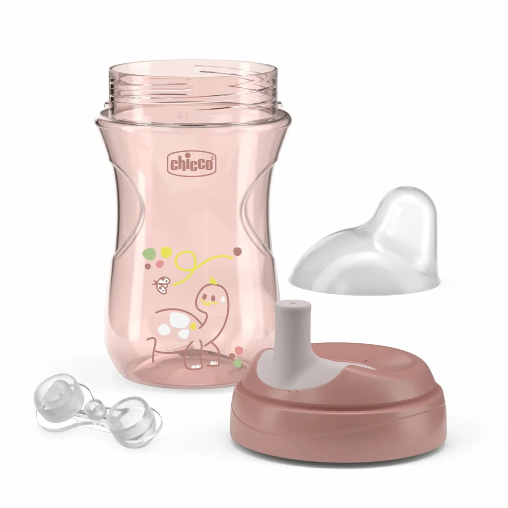 Chicco Hrneček Advanced se slámkovým náústkem 12m+ 266 ml pink