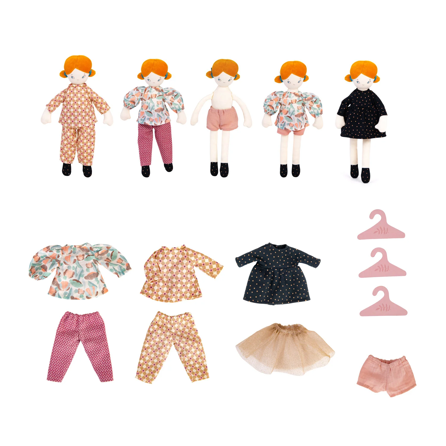 Moulin Roty Panenka Blanche v kufříku s oblečením