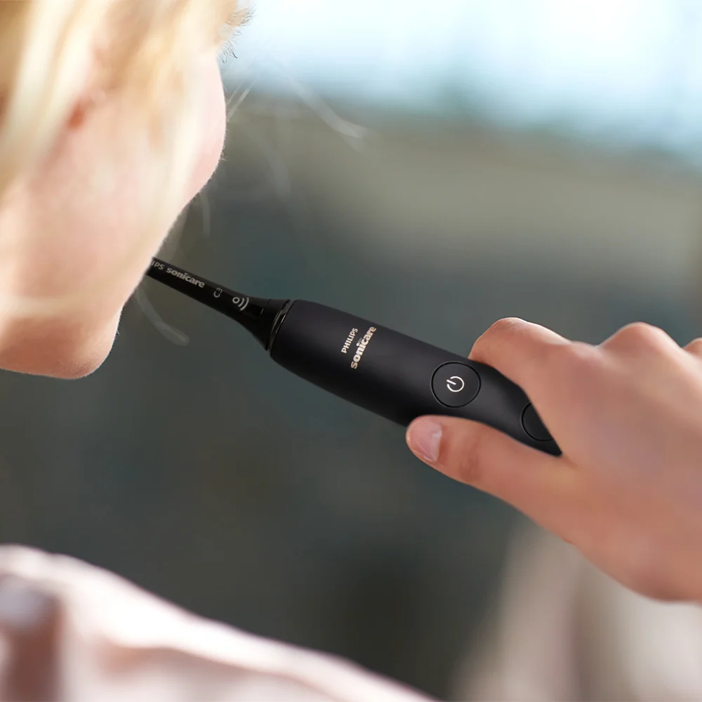 Philips Sonicare DiamondClean + PowerFlosser HX3886/43 sonický zubní kartáček + ústní sprcha 2 ks black