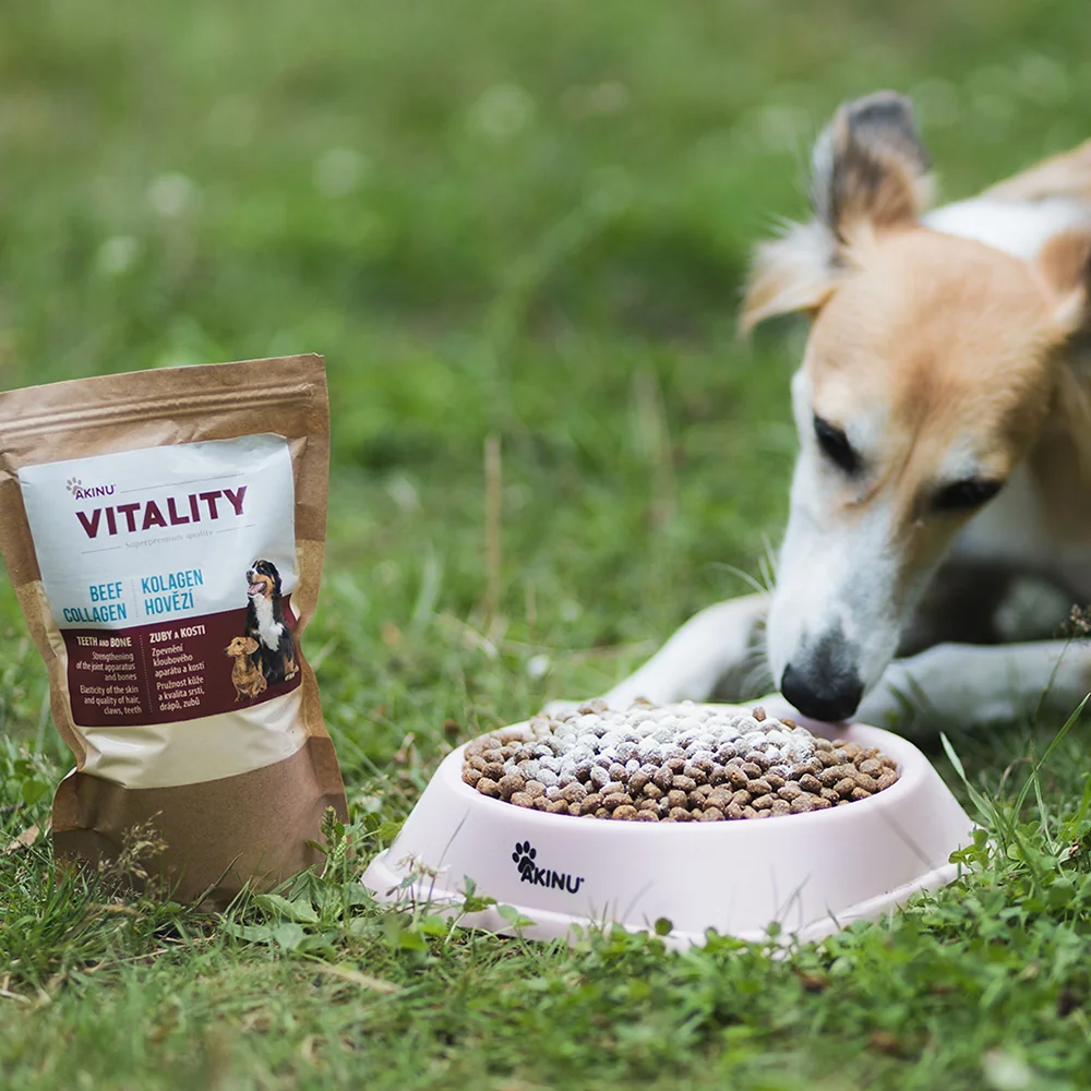 Akinu VITALITY doplněk stravy pro psy hovězí kolagen 250 g 