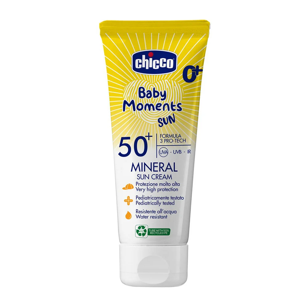 Chicco Dětský krém na opalování s minerály SPF50+ 0m+ 75 ml