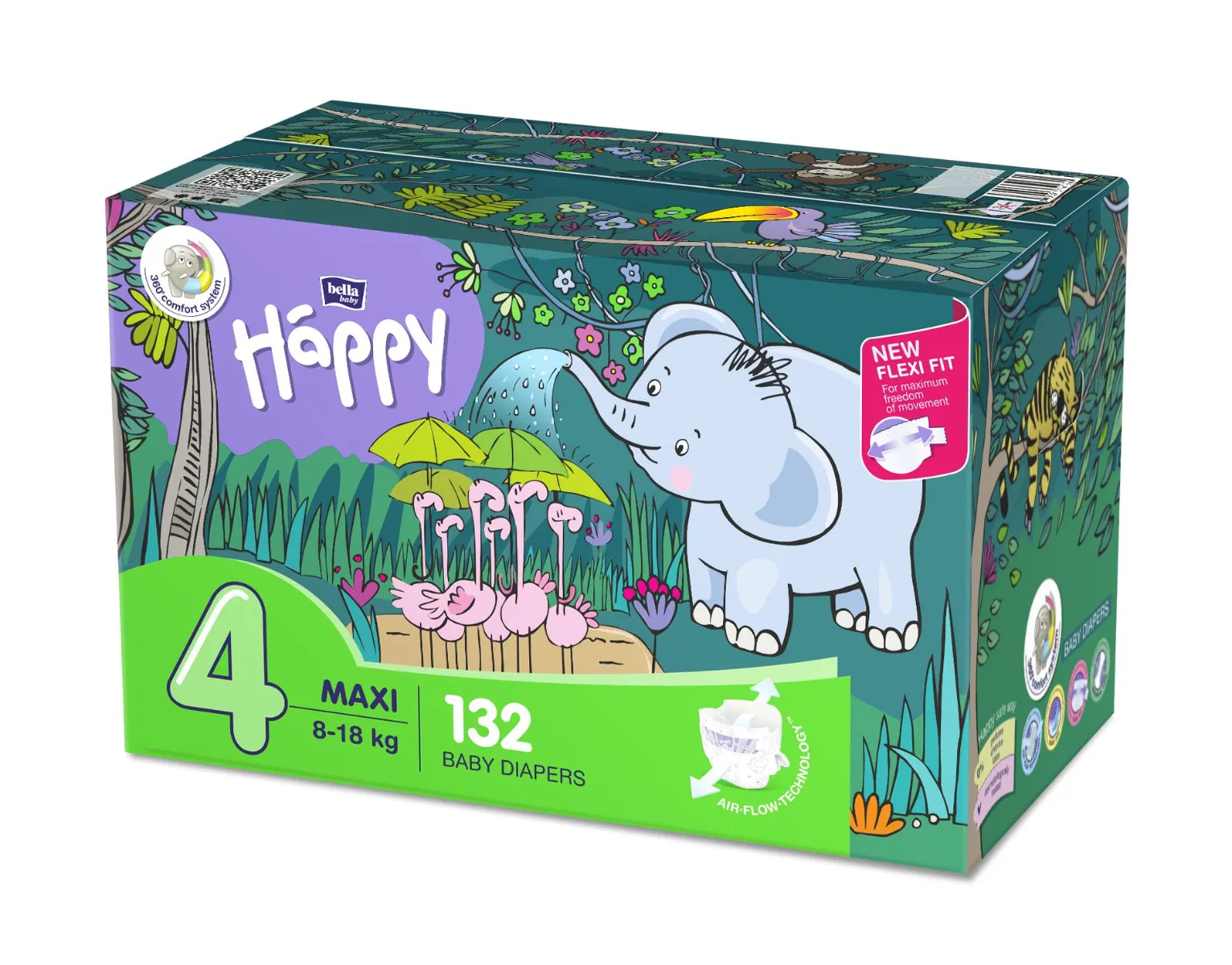 Bella Baby Happy Maxi 8-18 kg dětské pleny box 2x66 ks