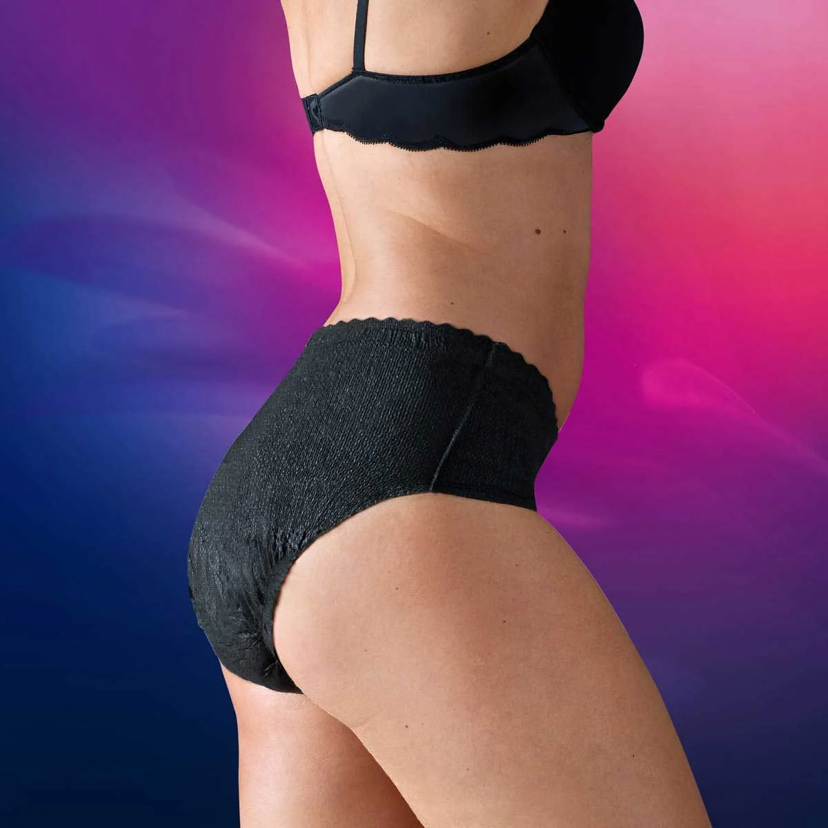 Tena Silhouette Low Waist Noir Normal L inkontinenční kalhotky 9 ks
