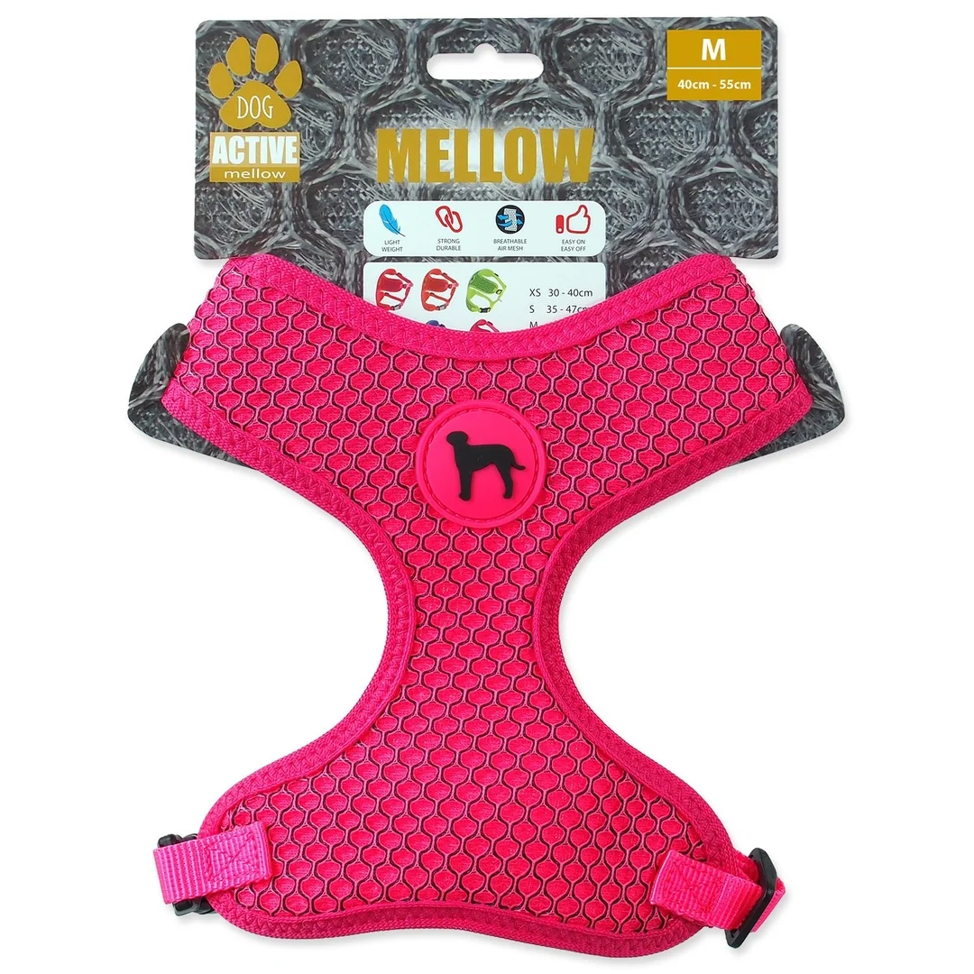 Active Dog Postroj Mellow M růžový 1,5x40-55cm