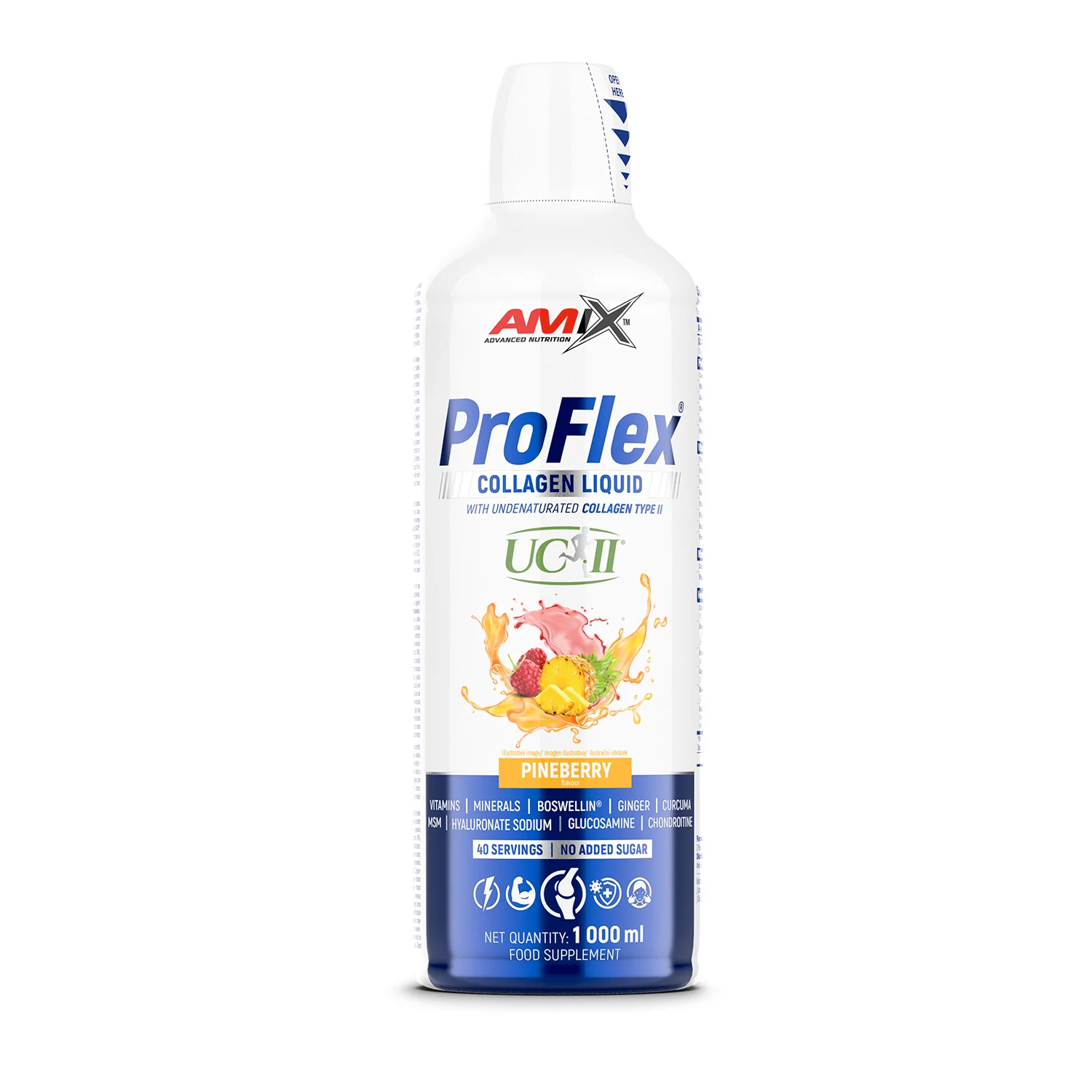 Amix Nutrition ProFlex® Collagen + UC-II® Liquid 1000ml Pineberry 1000ml Pineberry