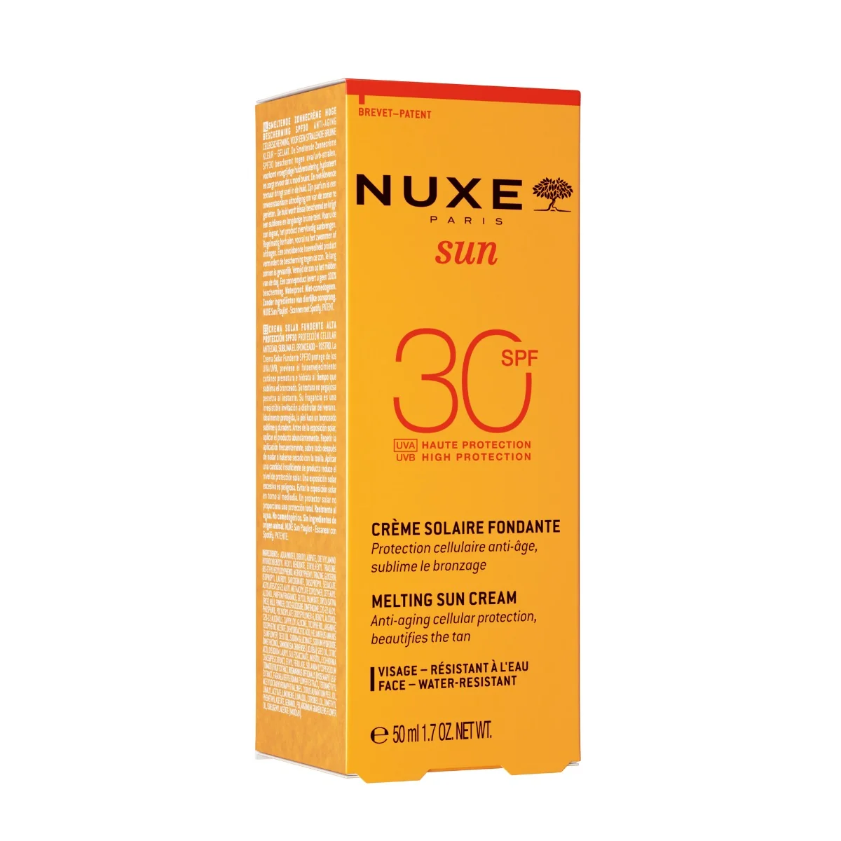 Nuxe Sun Jemný ochranný opalovací krém na tvář SPF 30 50 ml