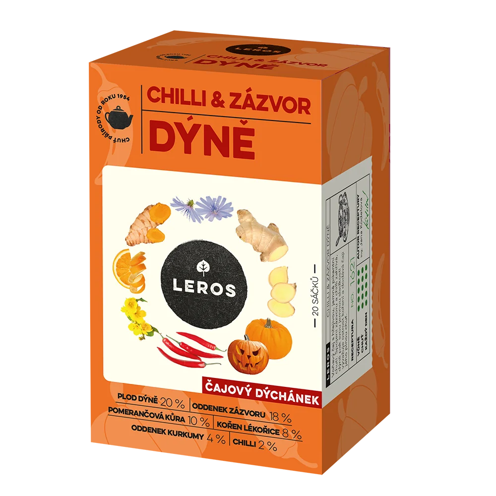 Leros Čajový dýchánek Chilli&zázvor&dýně 20x2 g