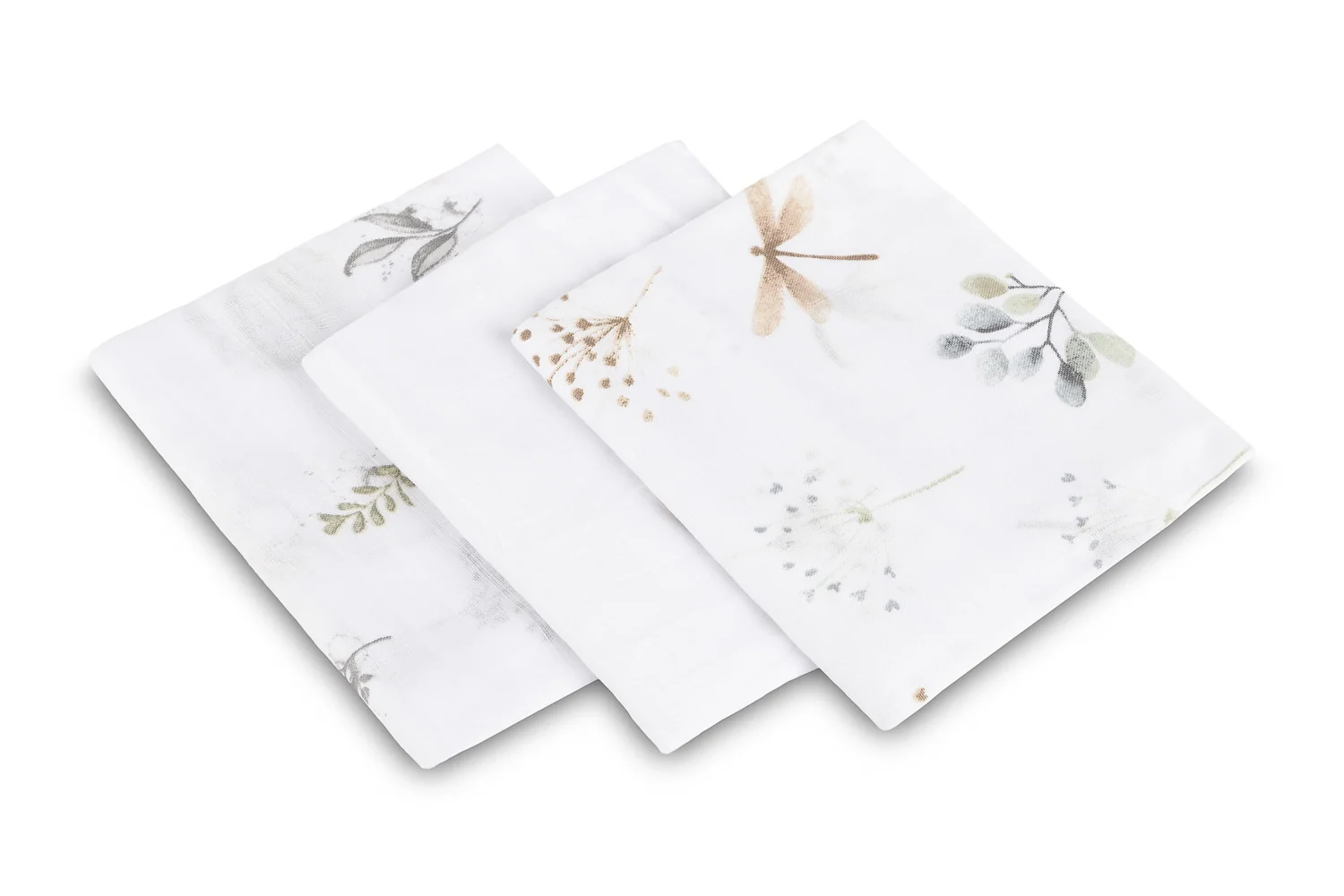 SENSILLO Mušelínové pleny pro miminko SOFT - 3 ks, 70x80 cm