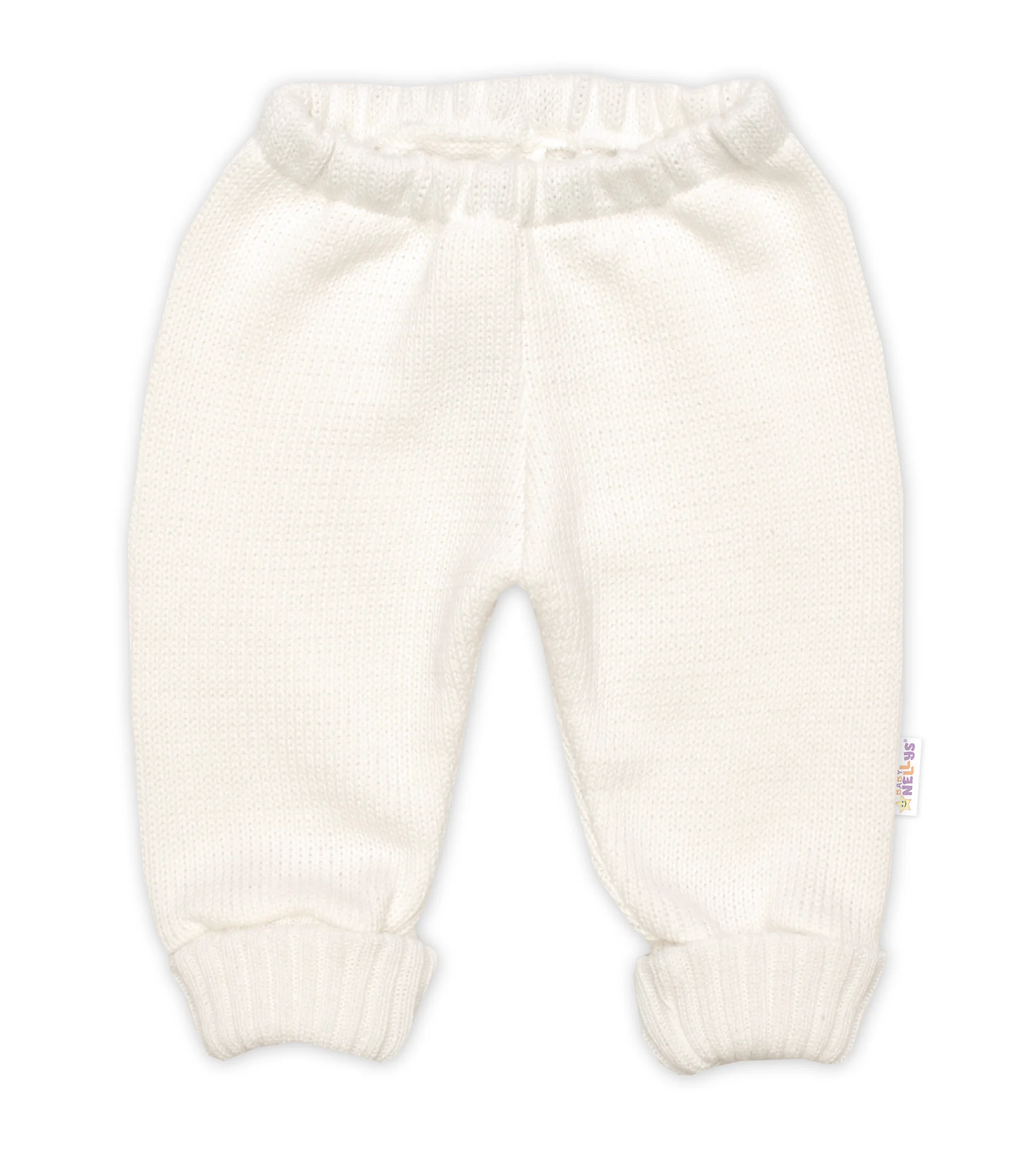 Baby Nellys Rostoucí pletená sada 4D Girl s volánkem Love, smetanová, vel. 68/74