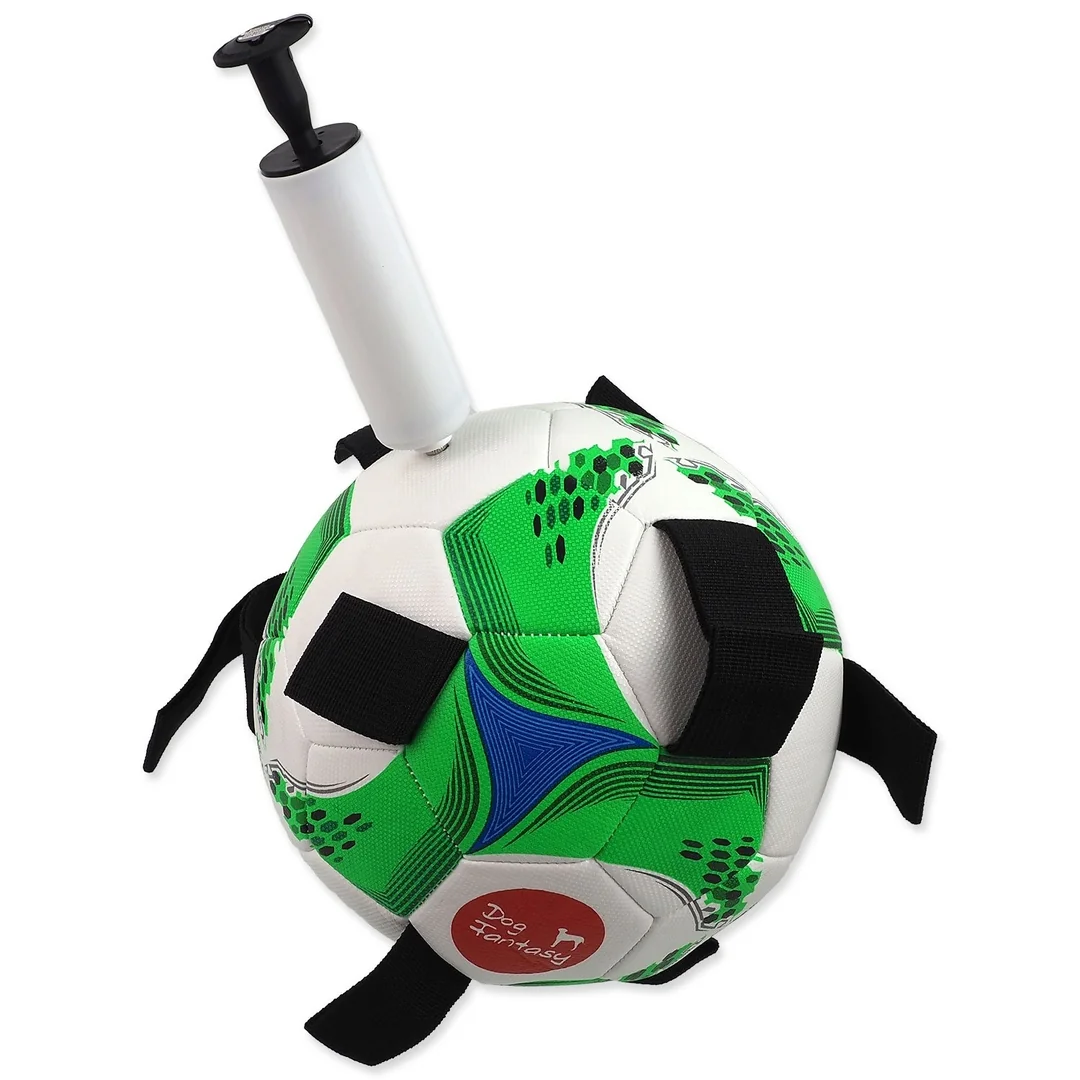 Dog Fantasy Hračka míč fotbalový s úchytky pro psy 22cm