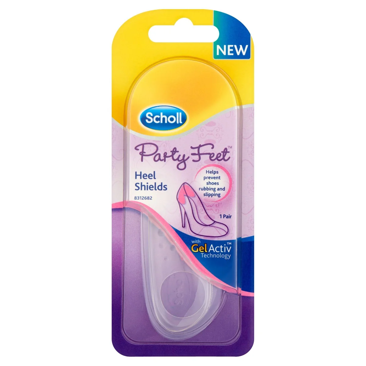 Scholl Party Feet gelové polštářky do obuvi na ochranu paty 1 pár