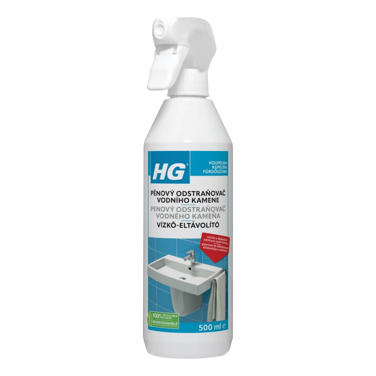 HG Pěnový odstraňovač vodního kamene 500 ml