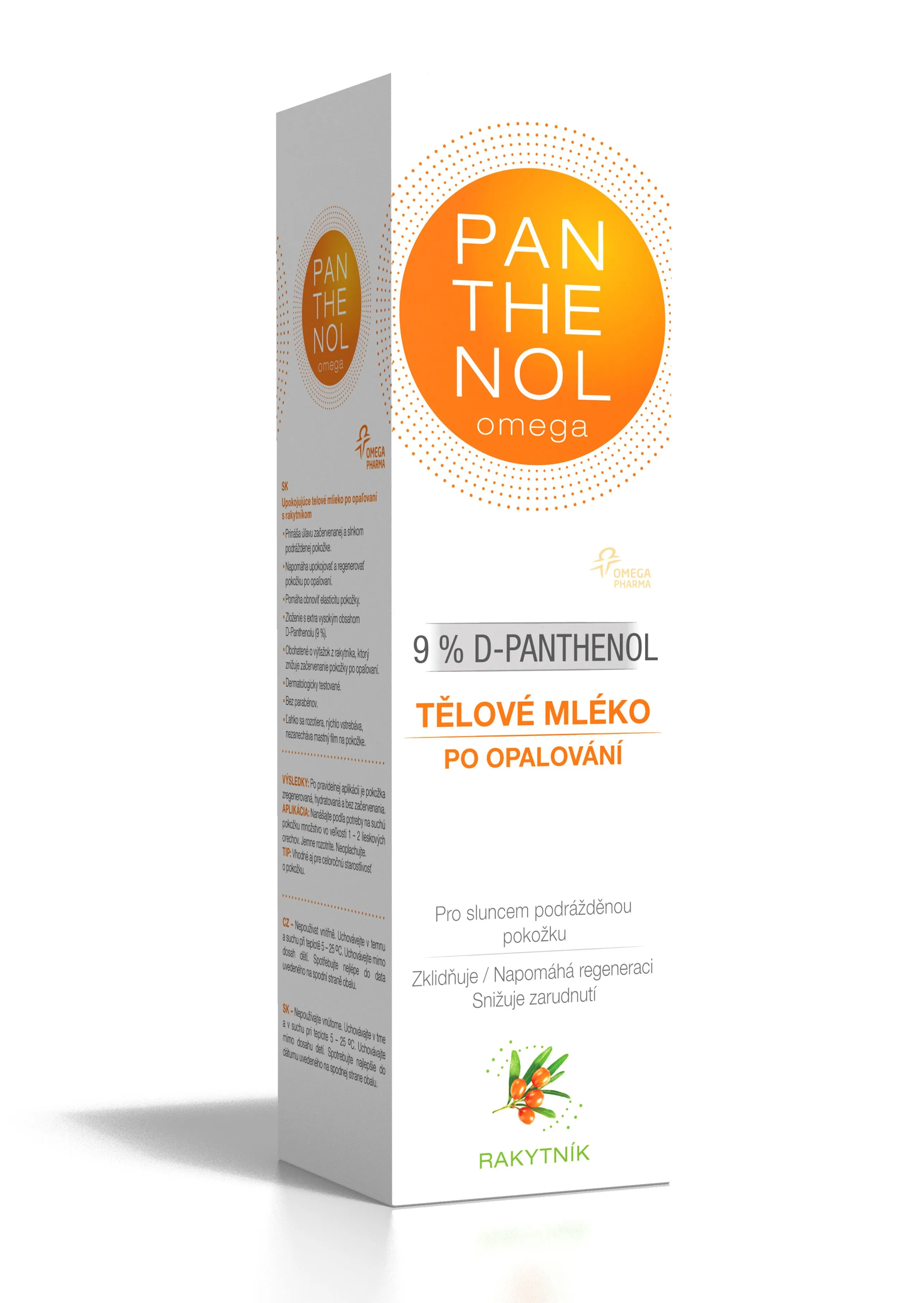 Panthenol Omega Tělové mléko rakytník 9 % 250 ml