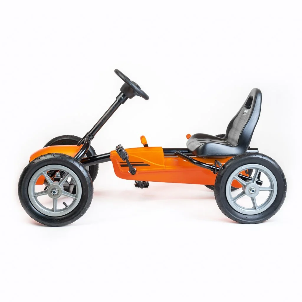 Baby Mix Dětská šlapací motokára Go-kart  Buggy oranžová
