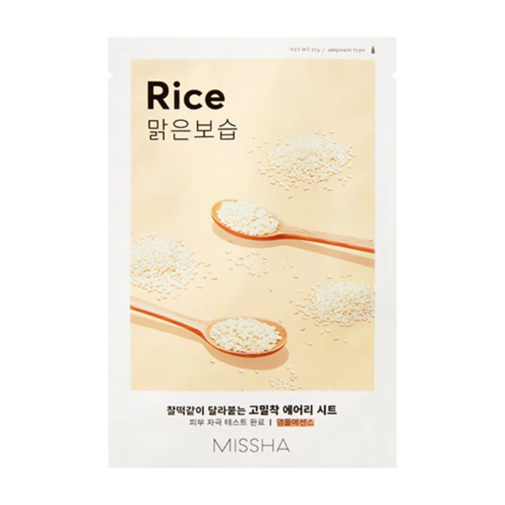 Missha Airy Fit Rice rozjasňující plátýnková maska 19 g