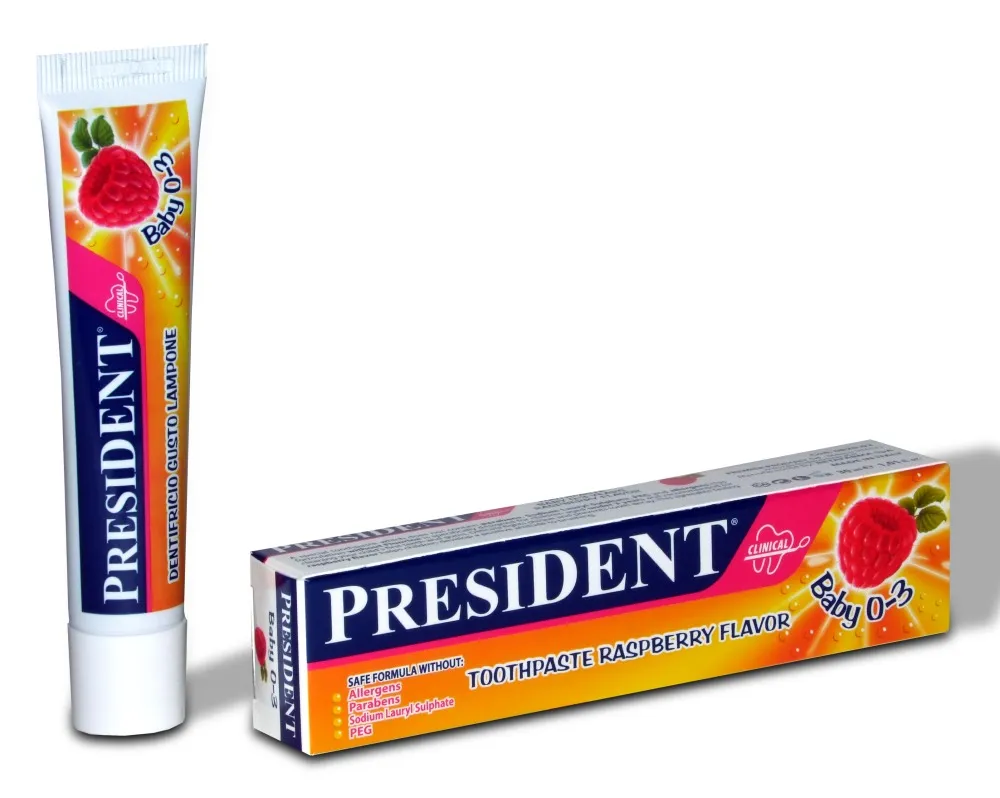 President Zubní pasta pro děti malina 30 ml