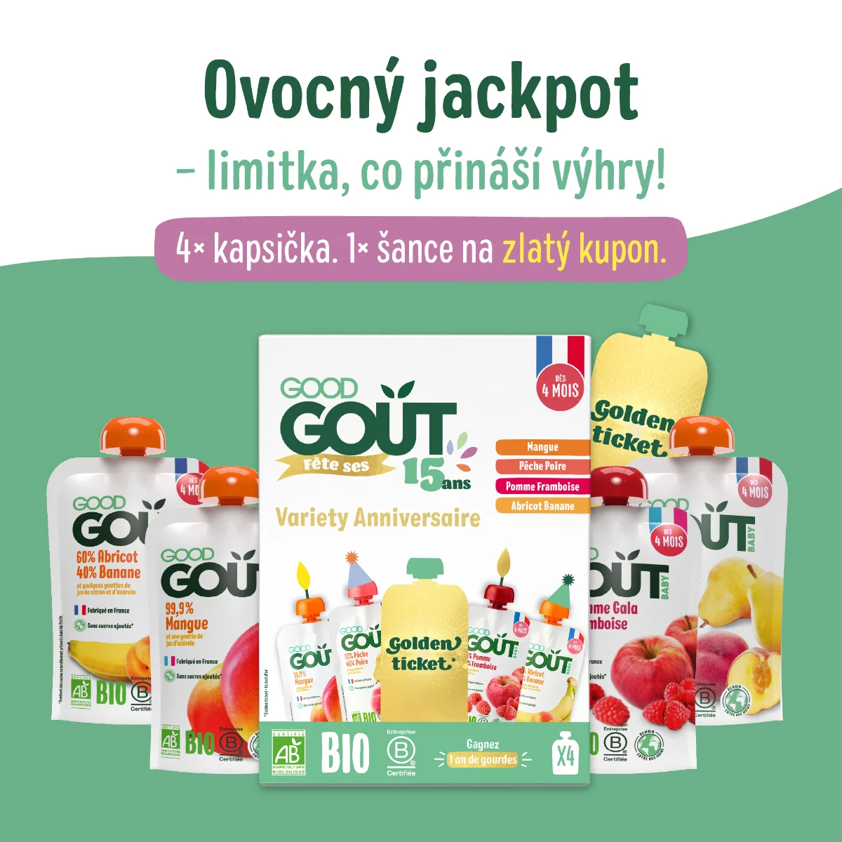 Good Gout Ovocný Jackpot kapsička 4x120 g