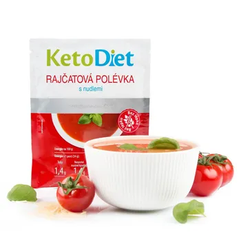 KetoDiet Proteinová polévka rajčatová s nudlemi 7x34 g