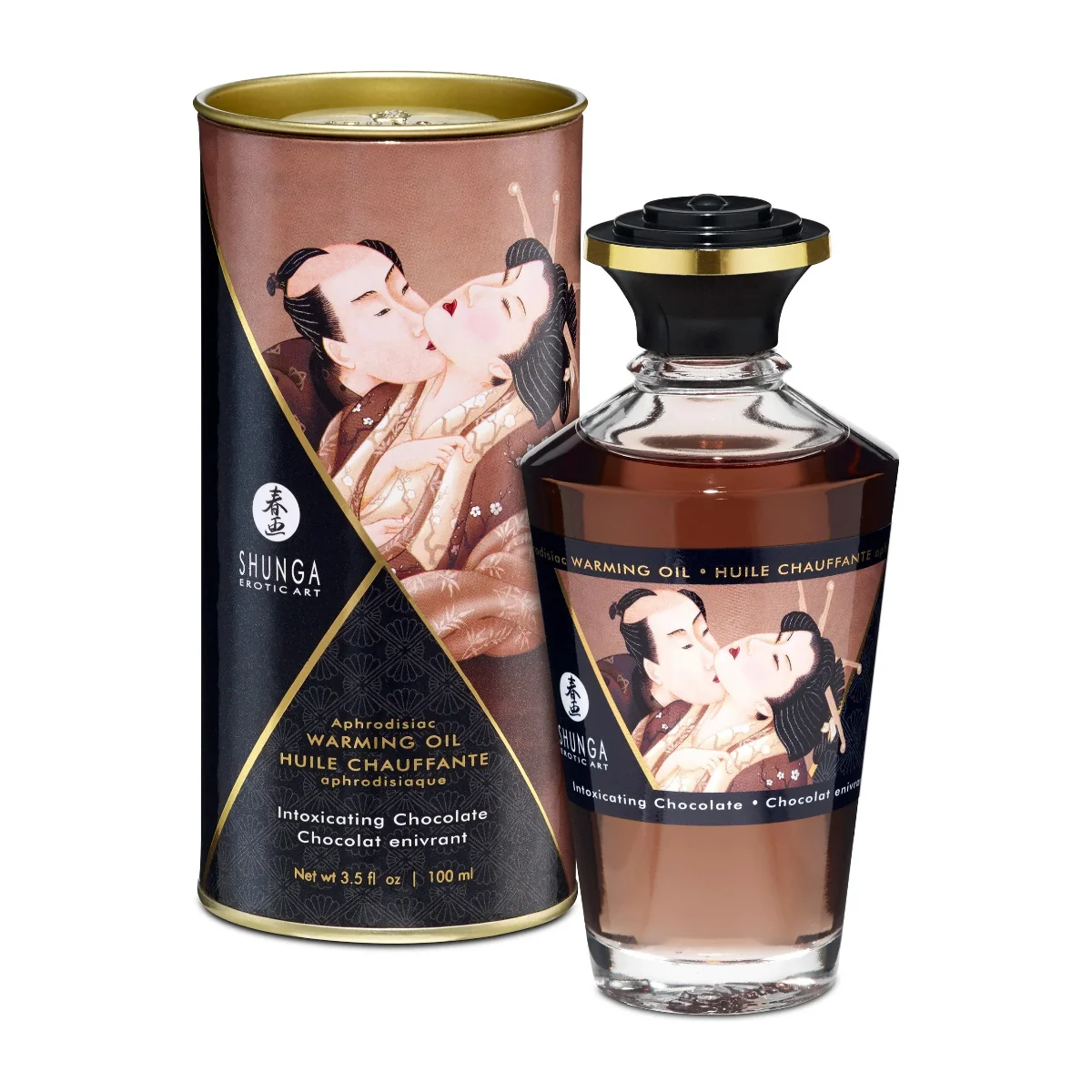 Shunga Aphrodisiac Warming Oil – ohřívací masážní olej, čokoláda