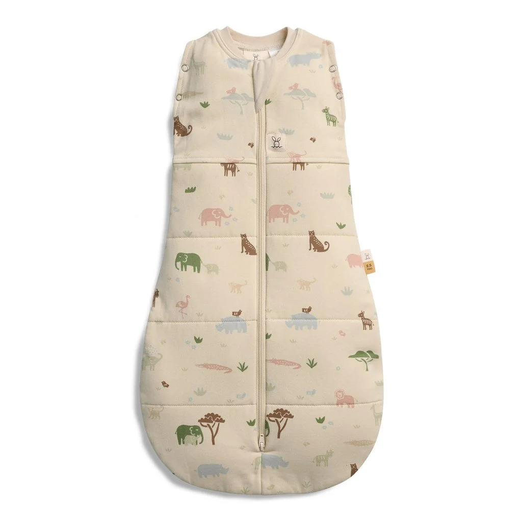 Ergopouch Zavinovačka a vak na spaní 2v1 Cocoon Savannah 0-3 m, 3-6 kg, 2,5 tog